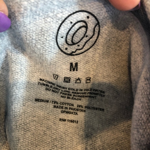 odd future crop hoodie medium black tie dye A32 - Picture 7 of 7